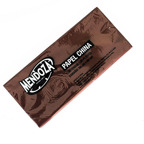 Papel China Mendoza Café Obscuro Paquete Con 100 Pliegos Para Manualidades