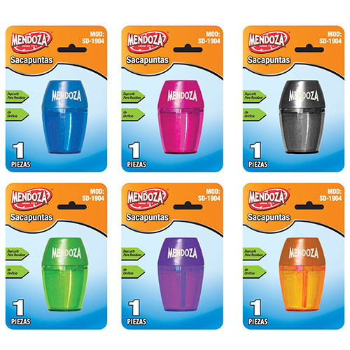 Sacapuntas Mendoza 1 Orificio Con Depósito Escolar 1 Pieza