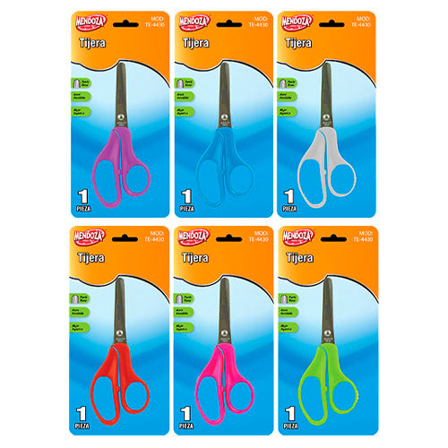 Tijera Escolar Mendoza Punta Roma En Blister