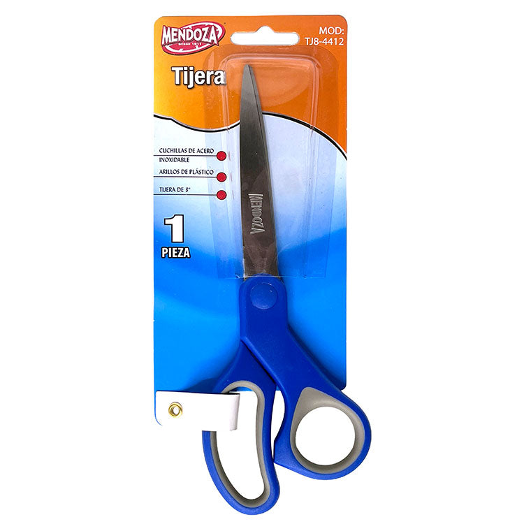 Tijera Mendoza 8 Pulgadas Con Grip Acero Inoxidable 1 Pieza