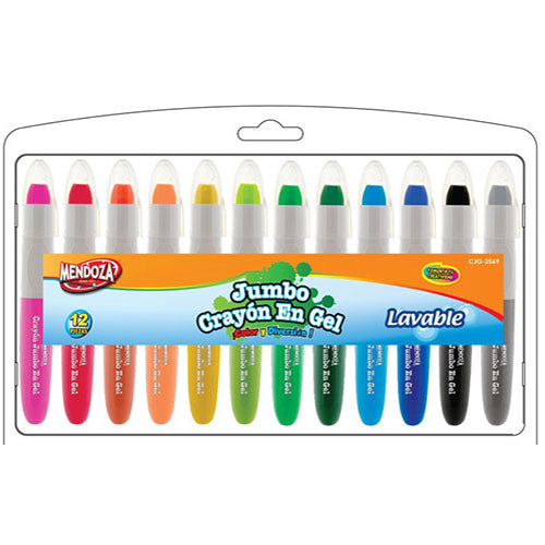 CRAYON  MENDOZA EN GEL JUMBO SUAVE C/12 PIEZAS MOD.CJG-2569