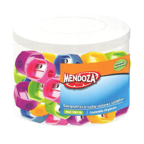 SACAPUNTAS ESCOLAR MENDOZA VARIOS COLORES MOD. 1003-SB