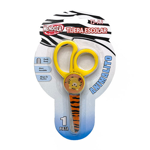 Tijera Escolar Mendoza Estampado Zebra 12.5 Cm