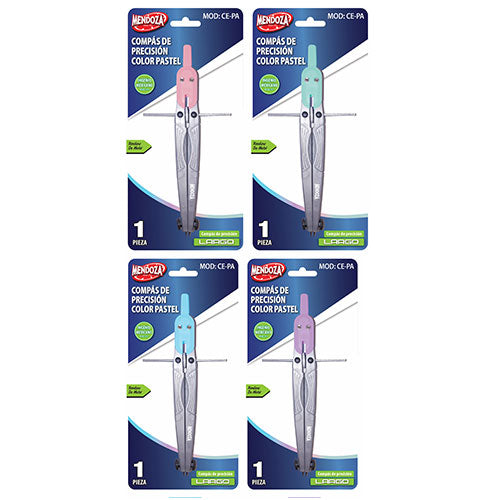 Compás De Precisión Mendoza Colores Pastel Para Dibujo Técnico 1 Pieza