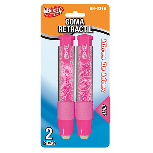 Goma Retráctil Escolar Mendoza Blíster Con 2 Unidades
