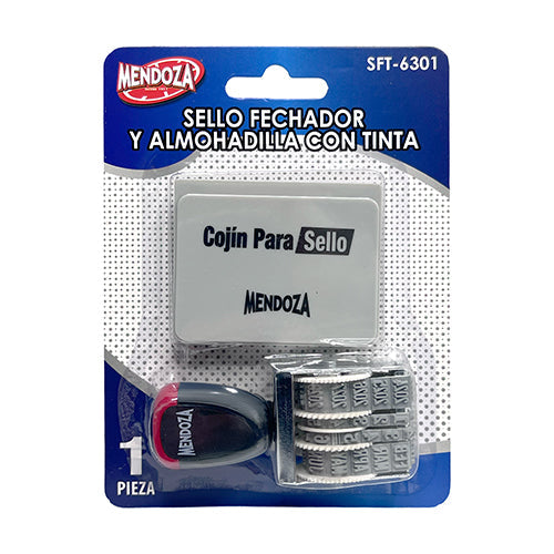Sello Fechador Mendoza Tinta Negra Con Almohadilla 1 Pieza