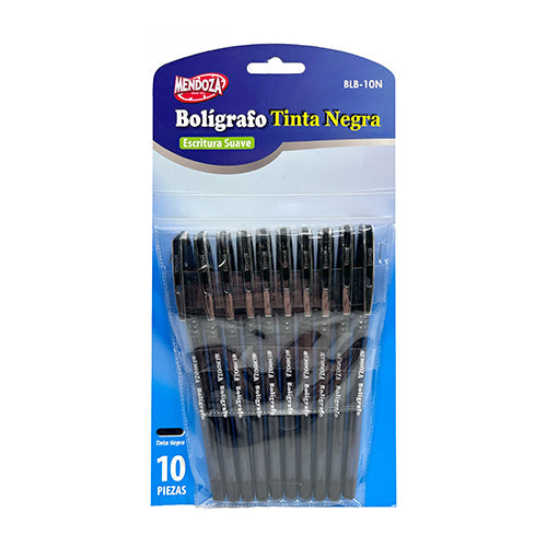 BOLIGRAFO PUNTO FINO NEGRA BOLSA C/10 PZ MOD.BLB-10N