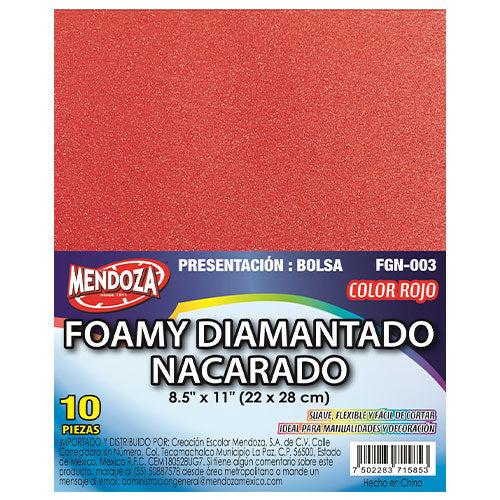 FOMMY T/CARTA IRIDICENTE ROJO MOD. FGN-003