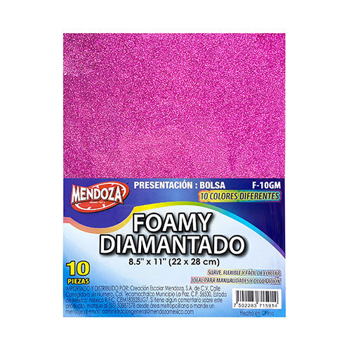 Fommy Tamaño Carta Glitter Mixto Paquete Con 10 Hojas Para Manualidades