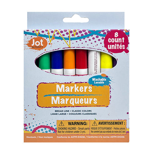 MARCADOR AGUA LAVABLE ESTUCHE C/8 COLORES