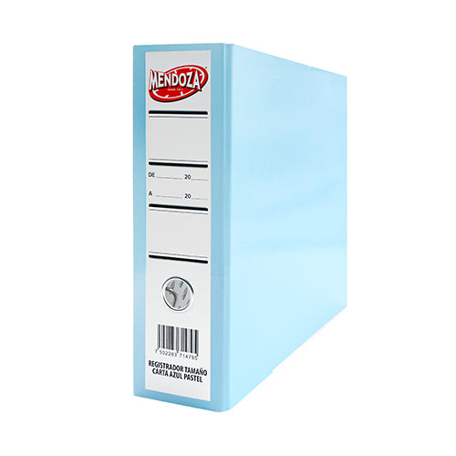 Registrador De Palanca Cartón Azul Pastel Capacidad 700 Hojas 1 Pieza